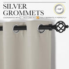 NICETOWN Blackout Curtains for Bedroom, Thermal Insulated Curtains & Drapes with Grommet Top for Living Room, Privacy Window Treatment Draperies (Natural, 34 W by 84 L, Set of 2)
