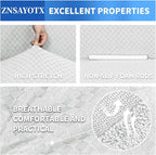 ZNSAYOTX 1 Piece Jacquard Couch Covers for 2 Cushion Couch High Stretch Loveseat Slipcover for Pets Dogs Anti Slip Love Seat Sofa Slipcover Furniture Protector (Medium, White)