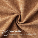 MIULEE Pack of 2 Brown Throw Pillow Covers 24x24 Inch Soft Chenille Pillow Covers for Sofa Living Room Couch Solid Dyed Cases