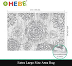 HEBE Washable Area Rug - 4'x6' Non Slip Soft Distressed Medallion Bedroom & Living Room Accent Throw Vintage Entry Floor Carpet for Dining Room & Bathroom Entryway