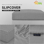 Easy-Going Stretch Cushion Cover Sofa Cushion Furniture Protector Sofa Seat Sofa slipcover Sofa Cover Soft Flexibility with Elastic Bottom(Oversized Sofa Cushion, Light Gray)