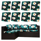 DREAHOTEXTIL 8Pcs Outdoor Cushion Covers, Elastic Patio Cushion Covers