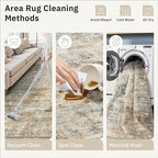 Abstract Rug 8x10 Large Living Room Rugs Neutral Modern Washable Area Rugs for Bedroom Dining Room Non-Slip Stain Resistant Foldable Thin Rug Brown Grey