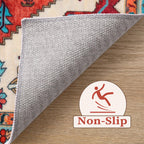 SERISSA 6ft Washable Non Slip Round Boho Area Rug for Bedroom，Orange