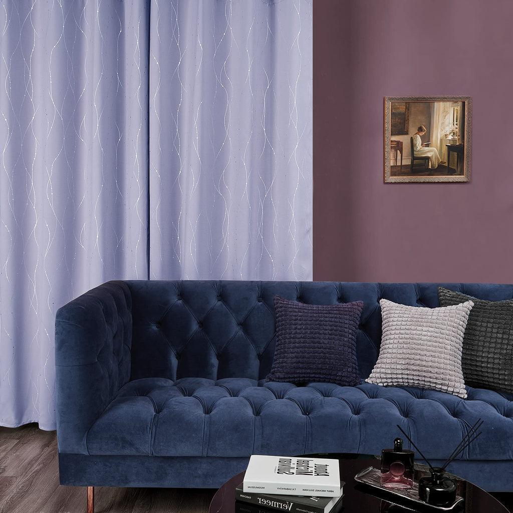 Deconovo Living Room Curtains 72 Inches Long, Blackout Curtains for Bedroom