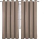 LEMOMO Cappuccino Thermal Blackout Curtains/52 x 72 Inch/Set of 2 Panels Room Darkening Curtains for Bedroom