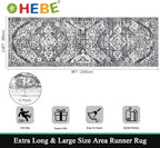HEBE Hallway Runner Rug 2'8''x8' Washable Vintage Distressed Area Rugs Non Slip Laundry Rug Runner Boho Floor Carpet Runners for Hallways Entryway Laundry Room Kitchen Bathroom