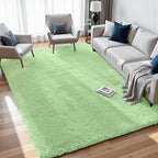 8x10 Area Rugs for Living Room Rug: Soft Fluffy Shag Mint Green Rugs for Bedroom, Non-Slip Large Fuzzy Plush Rug Indoor Floor Carpet for Nursery Kids Boys Girl Room, Dorms, Playroom, Modern Home Decor