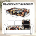 hyha 12Pcs Patio Cushion Covers, Stretch Outdoor Couch Cushion Covers Replacement, Washable Outdoor Chair/Sofa Slipcovers for Patio Furniture Cushions Protector with Elastic Bottom(Floral,Cover Only)