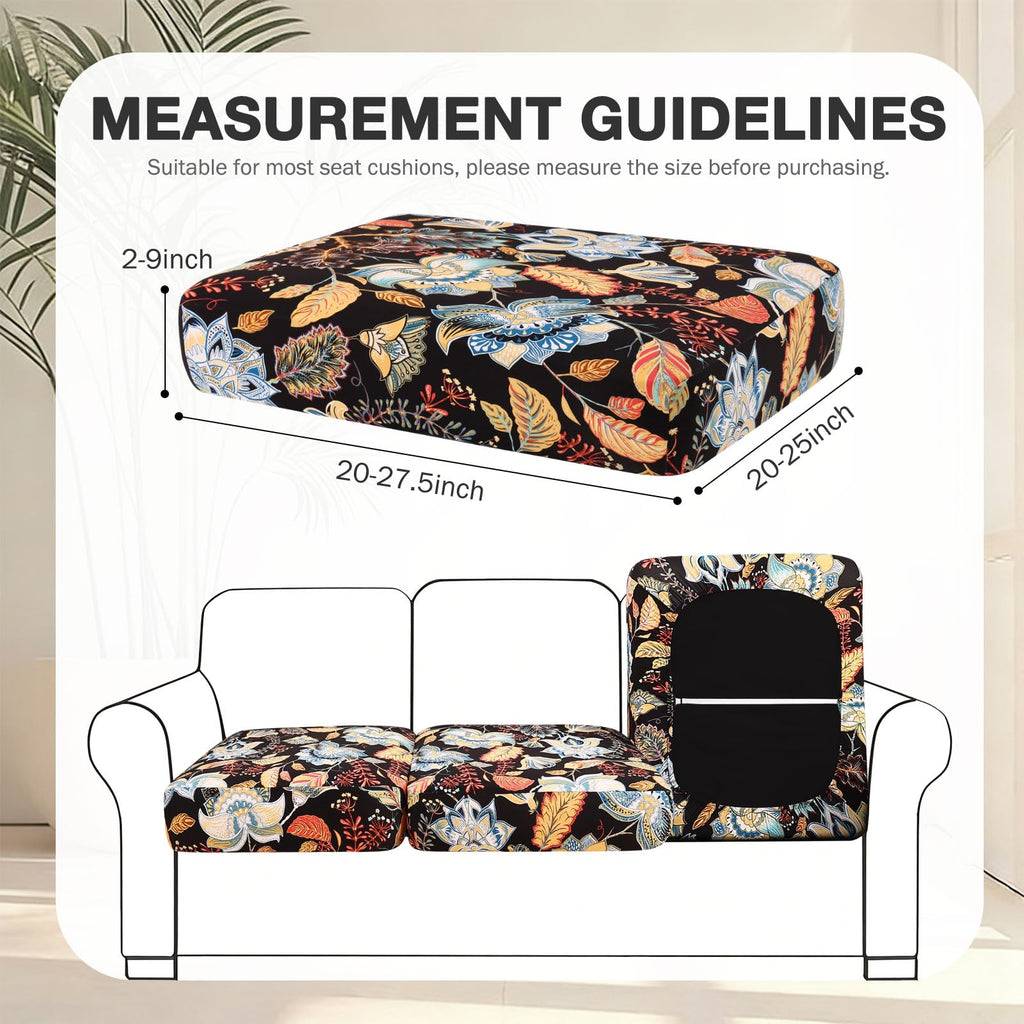 hyha 12Pcs Patio Cushion Covers, Stretch Outdoor Couch Cushion Covers
