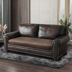 Leather Look Couch Cushion Covers Sofa Seat Slipcovers Sets Couches Furniture Protector for Sectional Armchair Loveseat Pets Kids Stretch Spandex Fabric (1 Cushion Loveseat, Light Brown)