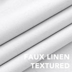 H.VERSAILTEX 100% Blackout Curtains for Bedroom Thermal Insulated Linen Textured Curtains Heat and Full Light Blocking Drapes Living Room Curtains 2 Panel Sets, 52x45 - Inch, White