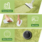 9x12 Fluffy Area Rugs for Living Room,Large Fuzzy Shag Area Rug for Bedroom,Grass Green Soft Non-Shedding Indoor Plush Carpet for Kids Bedroom Nursery Home Decor