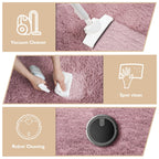 yulidayang 5x8 Shag Area Rug for Bedroom,Blush Fluffy Rugs for Living Room