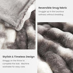 Cozy Bliss Faux Fur Throw Blanket for Couch, Fuzzy Soft Plush Thick Bubble Blanket for Sofa Bedroom Living Room, 50 * 60 Inches Tie-dye Taupe (Pack of 2)