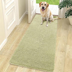 OLANLY Dog Door Mat for Muddy Paws 70x24, Absorbs Moisture and Dirt, Absorbent Non-Slip Washable Doormat, Quick Dry Chenille Mud Mat for Dogs, Entry Indoor Entryway Carpet for Inside Floor, Vanilla