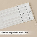 MIULEE Cream Beige Back Tab Light Blocking Curtains 72 Inch Length 2 Panels Set for Living Room Bedroom Privacy, Rod Pocket/Pinch Pleat Thermal Insulated Room Darkening Pleated Blackout Drapes