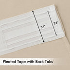 MIULEE Cream Beige Back Tab Blackout Curtains 52x132 Inch Length 2 Panels