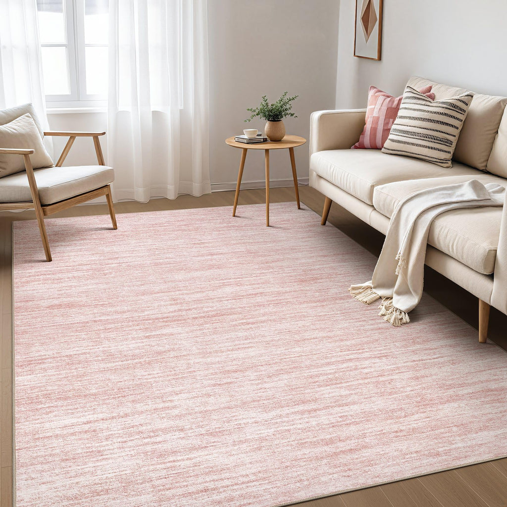 Nakagishi Boho 5x8 Area Rug Living Room Rugs Machine Washable Pink