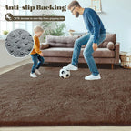 8x10 Area Rugs for Living Room: Fluffy Shag Soft Washable Rug Large Fuzzy Plush Indoor Carpet for Bedroom Nursery Playroom Kids Girls Boys Room (Coffee, 8'x10')