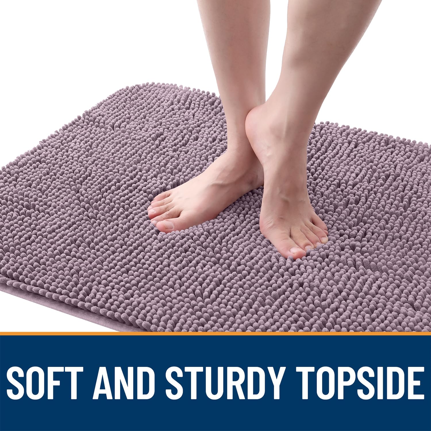 OLANLY Dog Door Mat for Muddy Paws 34x21, Super Absorbent Chenille Mud Mat