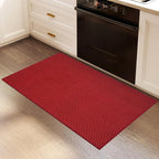 YDKGL 2x3 ft Indoor Door Mat Entryway Rug Non Slip Boho Woven Washable Small Area Rugs Runner, Front Entry Rug Entrance Doormat for Hall Porch Bathroom Kitchen Bedroom Easy Clean, Red 24"x36"
