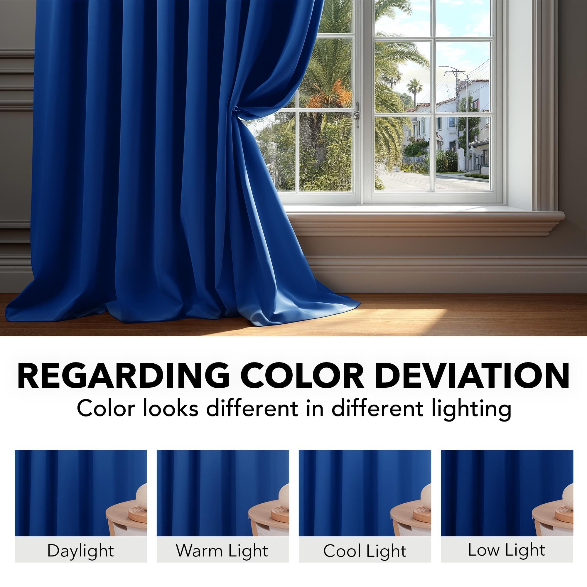 Deconovo Blackout Curtains for Bedroom, Living Room Curtains 72 Inches Long