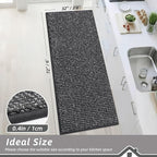 BEQHAUSE Kitchen Runner Rugs 32"x72", Non-Slip Kitchen Mats for Floor, Super Absorbent and Stain Resistant Kitchen Rug, Machine Washable Rugs for Kitchen, Hallway, Laundry & Sink, Charcoal