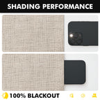 MIULEE 100% Blackout Linen Curtains for Bedroom 42 x 63 Inch Taupe 2 Panels