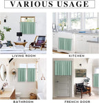 RYB HOME Cafe Blackout Curtains 24 inch Length, RV Curtains for Camper Windows, Mini Short Small Insulating Light UV Heat Blocking Privacy Half Window Tiers, Width 42 by Length 24, Aqua, 2 Panels