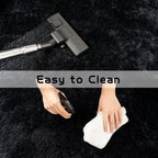 Pionblank Fluffy Small Rug for Bedroom 2x3 Feet, Shag Soft Area Rug, Black