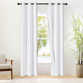 NICETOWN White100% Blackout Window Curtains 84 inch Long, Grommet Room Darkening Window Treatment Thermal Insualted for Bedroom/Livving Room, W37 x L84, 2 Panels