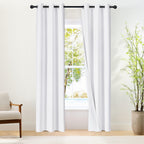 NICETOWN White100% Blackout Window Curtains 84 inch Long, Grommet Room Darkening Window Treatment Thermal Insualted for Bedroom/Livving Room, W37 x L84, 2 Panels