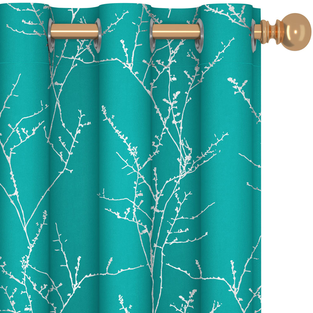 Deconovo Living Room Curtains 63 Inches Long, Blackout Curtains for Bedroom