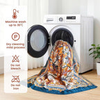 MSGKV Boho Throw Blanket 90"x90" Bed Floral 100% Cotton Blanket Spring Breathable Lightweight Queen Blankets All Seasons Home Decor Muslin
