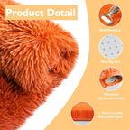 3x5 Area Rug for Bedroom, Orange Fluffy Shag Rug Small Rug Plush Carpet