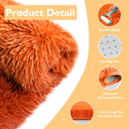 4x6 Area Rug for Bedroom,Orange Fluffy Shag Living Room Rug Bedside Rugs