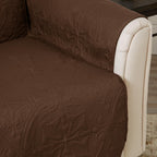 Great Bay Home Reversible Recliner Cover - Washable Slipcover Furniture Protector with Elastic Straps - Perfect for Kids & Pets - Quilted & Stitched Detail (Chocolate/Taupe)