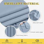 NICETOWN Vintage Blue Blackout Curtains 102 inches Long, Grommet Thermal Insulated Solid Room Darkening Window Treatments Sound Reducing for Living Room, W46 x L102, Set of 2