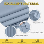 NICETOWN Blackout Vintage Blue Curtains for Bedroom, Energy Saving Thermal Insulated Sound Dampening Window Curtains Grommet Room Darkening for Living Room, 2 Panels, W52 x L90