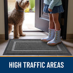 OLANLY Front Door Mat Outside 59x20, All-Season Heavy-Duty Rubber Doormat