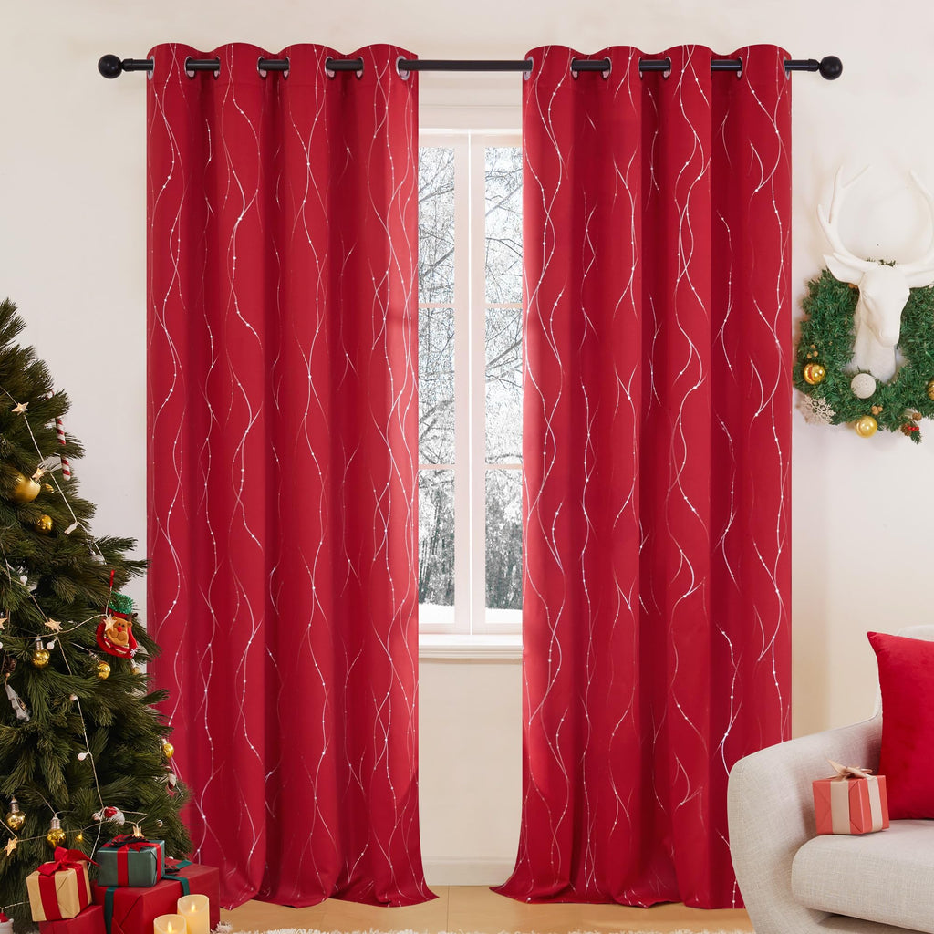 Deconovo Living Room Curtains 84 Inches Long, Blackout Curtains for Bedroom