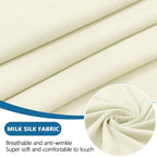 hyha Milk Silk Couch Cushion Covers, Sofa Covers for 2 Cushion Couch