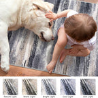 Lansny Modern Abstract Runner Rug 3x10, Grey Black Multi Washable Kitchen Runner Non-Slip Soft Hallway Rug Runner Thin Print Faux Wool Carpet for Entryway Bedroom Laundry Room Indoor Home Office Decor