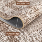 GarveeHome 2x6 Modern Bordered Runner Rug Soft Non Slip Washable Floor Carpet