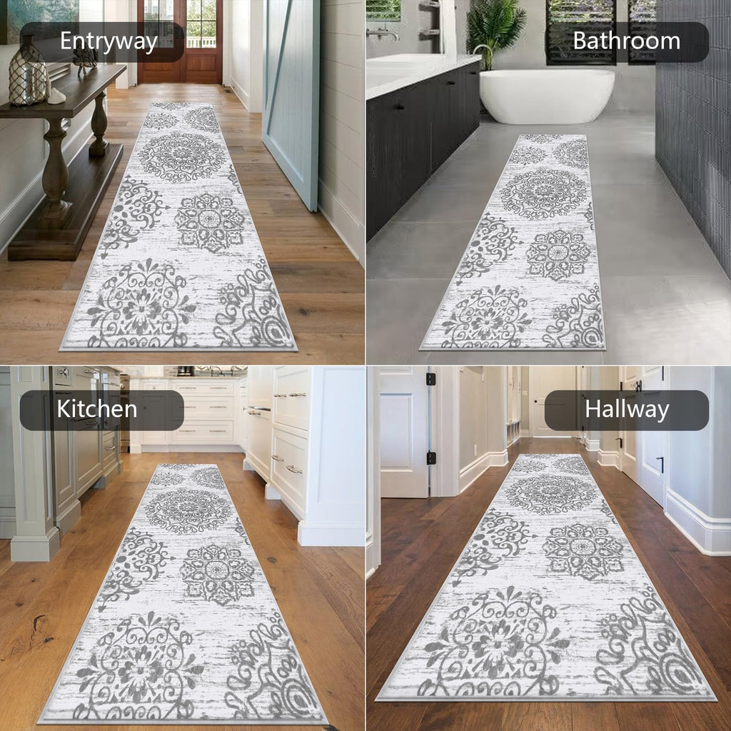 HEBE Hallway Runner Rug 2'x6', Washable Non Slip Kitchen Rug Runner
