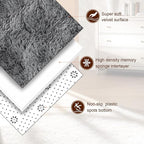 TWINNIS Super Soft Shaggy Rugs Fluffy Carpets, 5x8 Feet, Indoor Modern Plush Area Rugs for Living Room Bedroom Kids Room Nursery Home Decor, Upgrade Anti-Skid Rectangular Fuzzy Rug, Gray