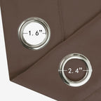 LEMOMO Chocolate Brown Blackout Curtains 66 x 63 Inch Length/Set of 2 Curtain Panels/Thermal Insulated Room Darkening Blackout Curtains for Bedroom