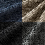 MIULEE Soft Decorative Chenille Pillow Covers Navy Grey 18x18 Pack of 4