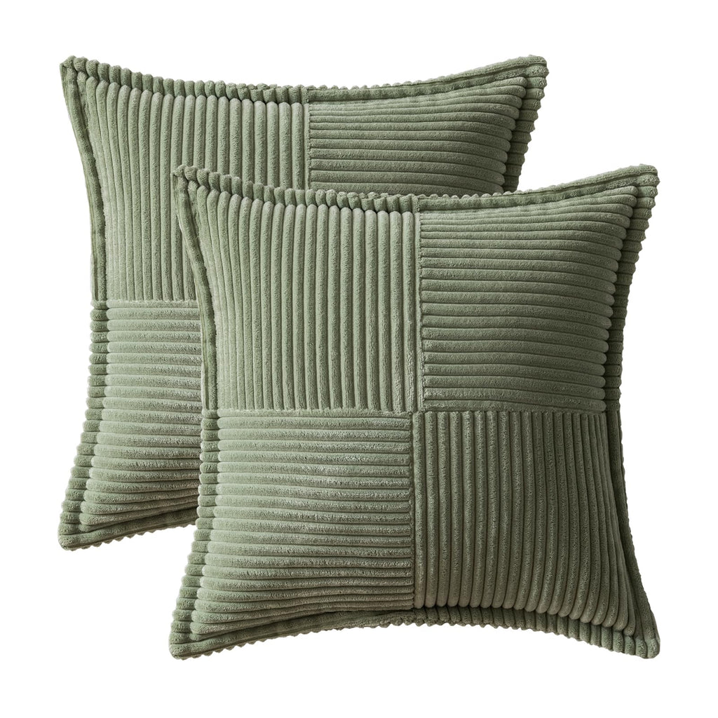 MIULEE Decorative Throw Pillow Covers for Couch 20x20 Light Olive Green